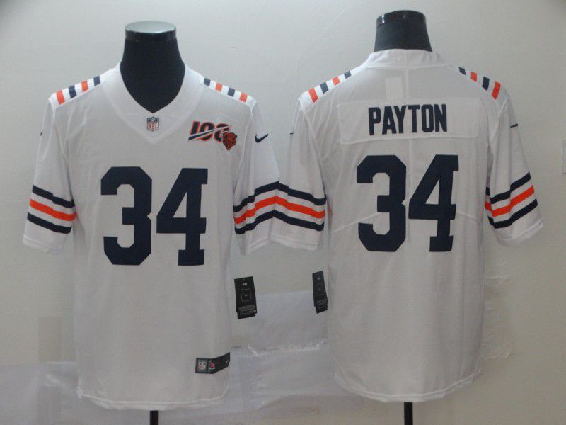 Men Chicago Bears #34 Payton White 100th Anniversary Nike Vapor Untouchable Player NFL Jerseys->new york giants->NFL Jersey